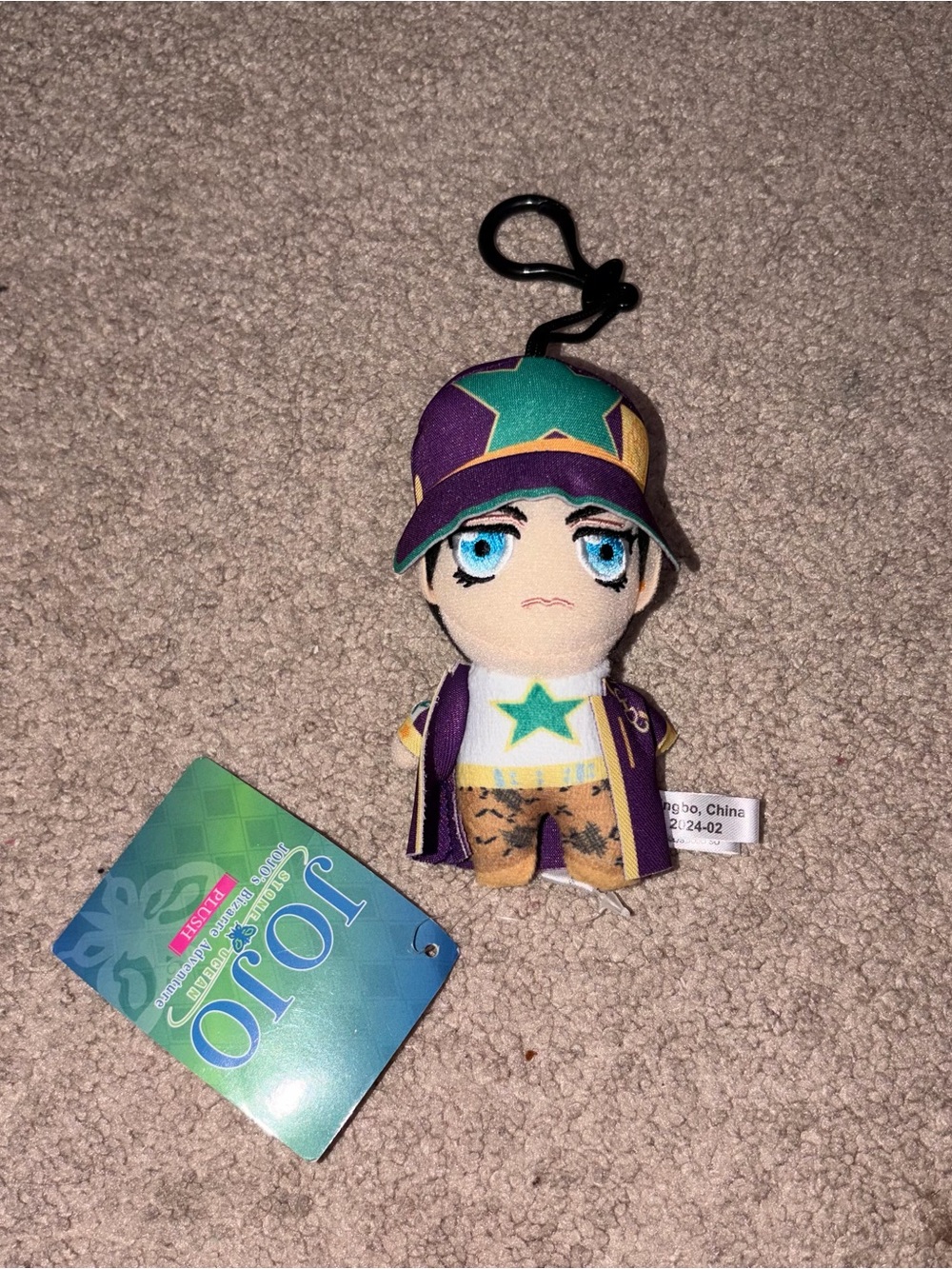 NWT GEE Jojo’s Bizarre Adventure Stone Ocean Jotaro Kujo Plush Bag Charm/Clip